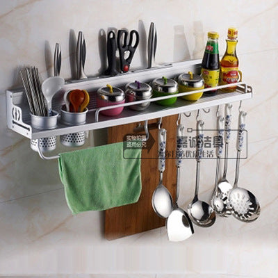 Kitchen multifunctional kitchen utensils, chopsticks, kitchen and toilet articles, space aluminum tool wall hanger factory direct selling
