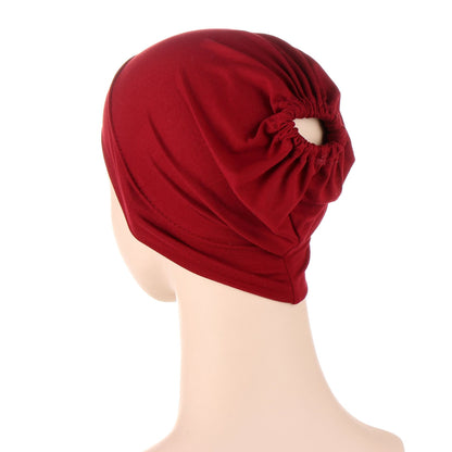 Muslim New Multicolor Back Elastic Hat