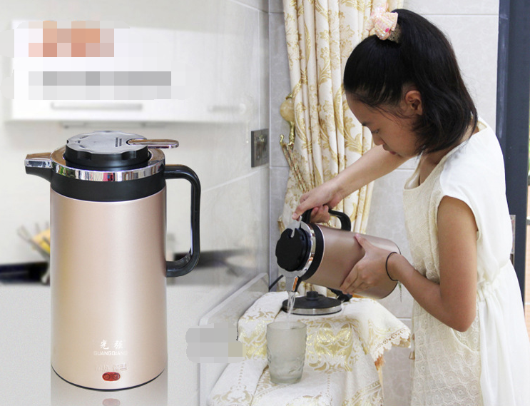 Electric kettle double insulated stainless steel mini kettle 1.8L