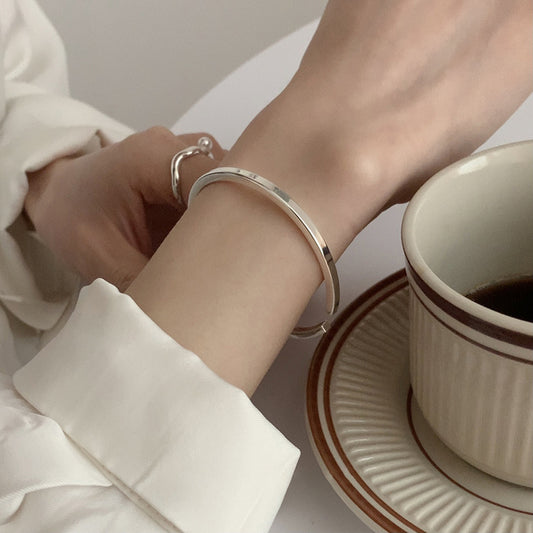 Japanese And Korean Minimalist Silver Bracelet For Women