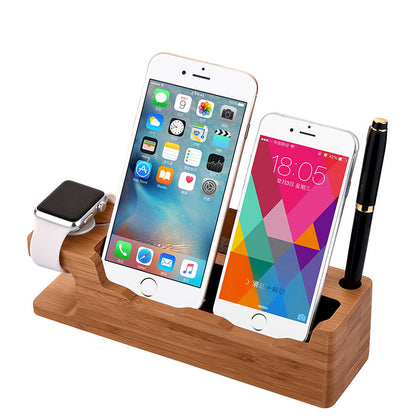 Wooden Charging Station Phone Holder