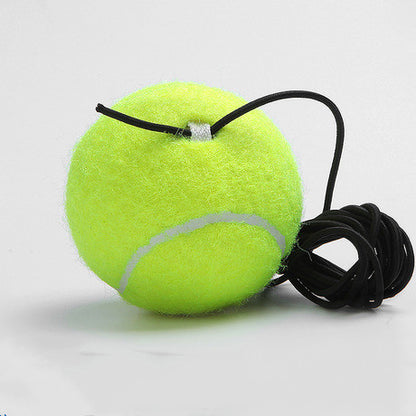 Tennis rebound tennis training device with rope