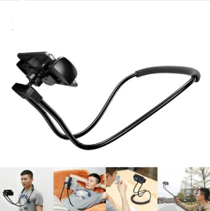baseus mobile phone holder 360 degree Flexible Lazy stand can neck hanging waist hanging with shcokproof bubble support 4-10inch