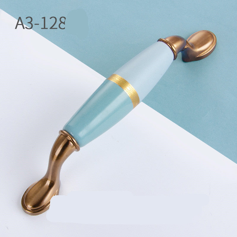 Ceramic furniture handle single hole