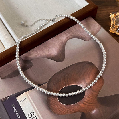 Women's Fashion Gray Pearl Necklace