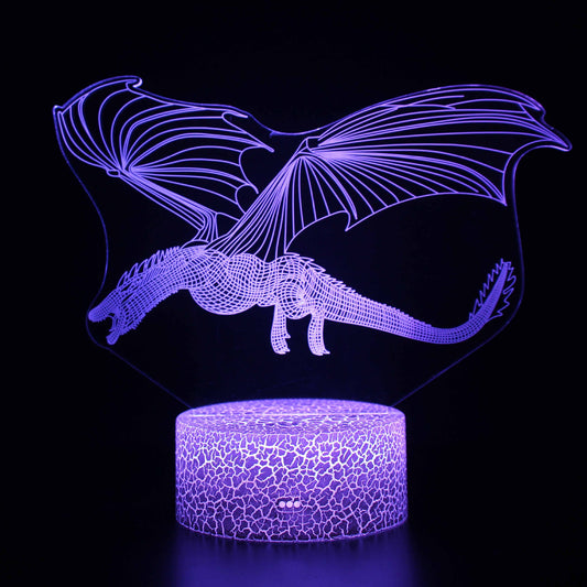 Dinosaur series 3D night light led remote control colorful touch light