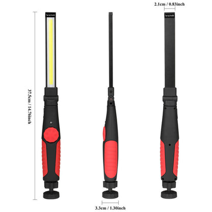 LED Working Light Portable Lantern Magnetic USB Recharge COB Flashlight Rotate 180 Hook Hanging Lamp For Car Repairing