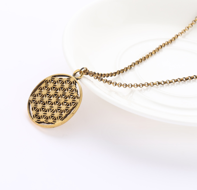 Geometric Necklace Alloy Jewelry Pendant