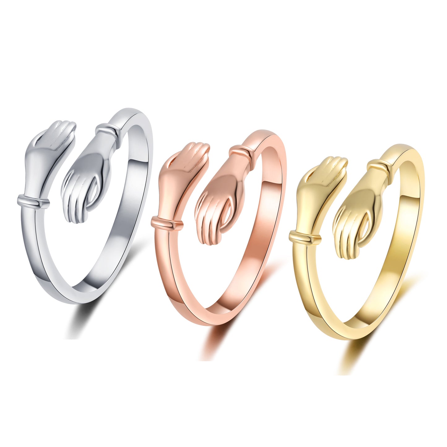 Romantic Hands Hug Simple Fashion Adjustable Ring