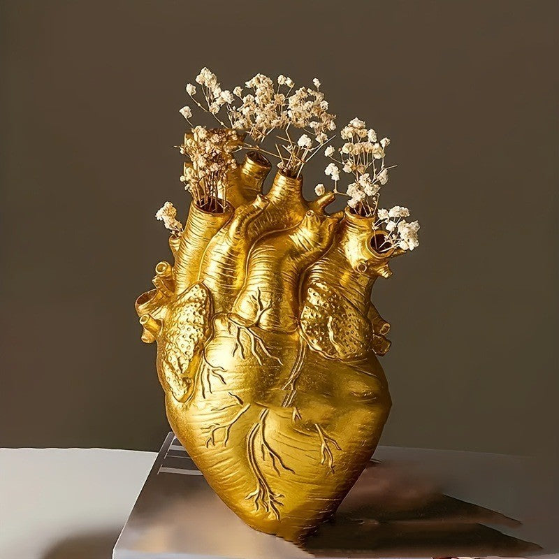 Heart Vase Resin Decorations Model Room Table