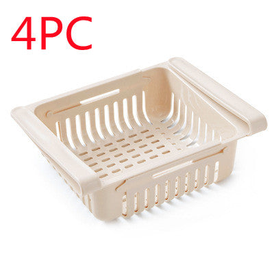 Refrigerator Storage Basket Stretchable Multifunction Kitchen Refrigerator Storage Box