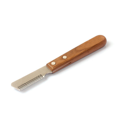Pet Plucking Knife Comb Wooden Handle Terrier Dog Supplies Pet Shaving Knife Styling Grooming Comb