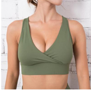 Women's quick-drying sports bra women's yoga clothing Shock-collecting V-neck sexy fitness sports underwear