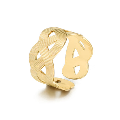 Titanium Steel Open-end Ring Simple Ring Dongdaemun Bracelet
