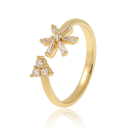 Women's Hand Jewelry Flower Light Luxury Design Ring