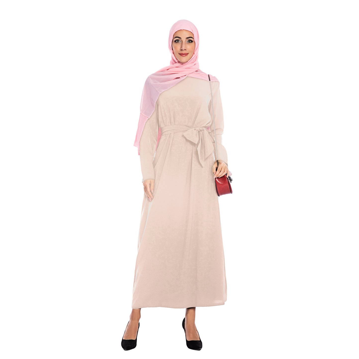 Plain Color Simple Saudi Arabian Muslim Dress