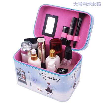 Manufacturer Korean lovable hand-held cosmetic bag waterproof travel package make-up toolbox