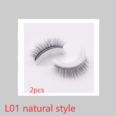 Reusable 3D Mink Lashes Natural False Eyelashes Self Adhesive Fake Glue Free Makeup Eyelash Extension Silk