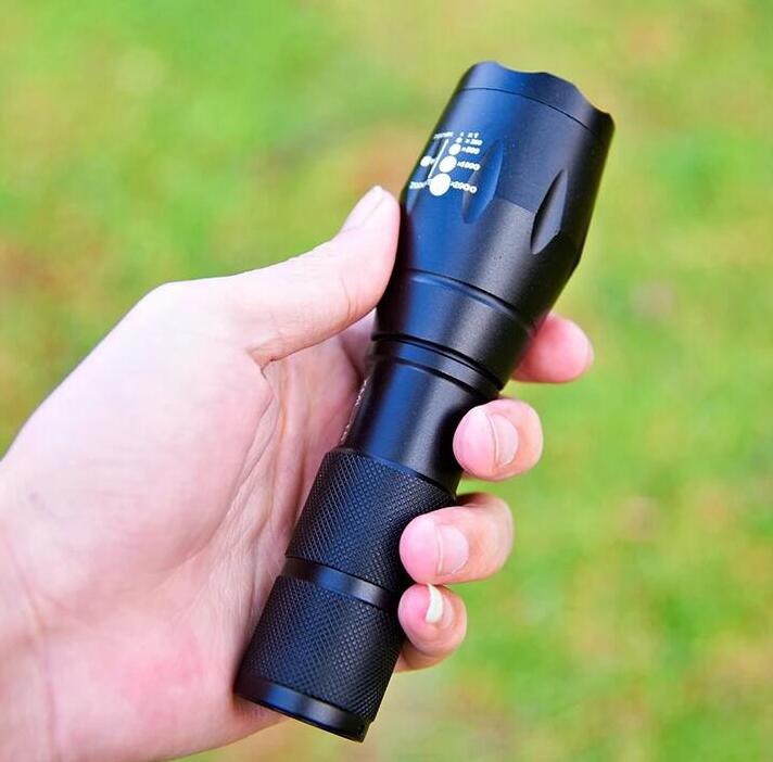 led Zoom Flashlight Torch Tactical 5000 Lumens Led High Power Flashlights AAA or 18650 battery kit