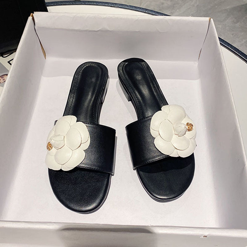 New Classic Style Camellia Slippers For Women
