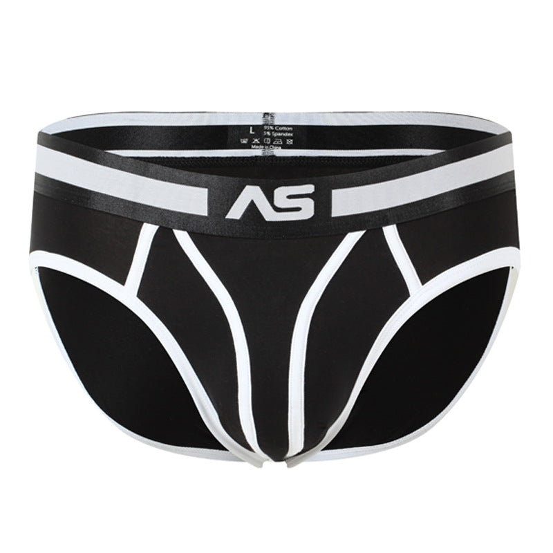 Men's Underwear Color Matching Low Waist Briefs