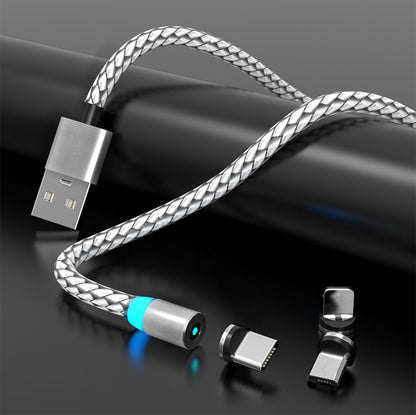 Compatible with Apple , Magnetic Data Cable Breathing Light Magnetic Mobile Phone Charging Cable