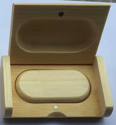 Wooden USB Drive Gift U Disk Set Maple Bamboo Creative