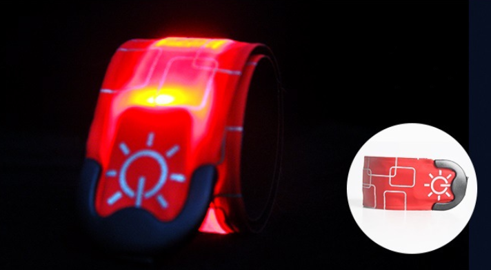 Nylon LED Sports Bracelet Luminous Toy Wrist Strap Band Wristband Light Bracelet Glowing Armband For Children Kids For Running