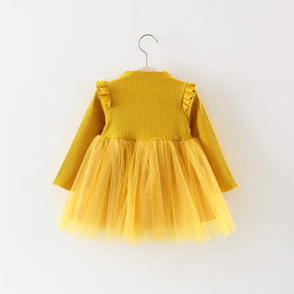 Autumn Girl Princess Dress Baby Girl Skirt Gauze Girl Children 0-1-2-3 Years Old Baby Girl Dress