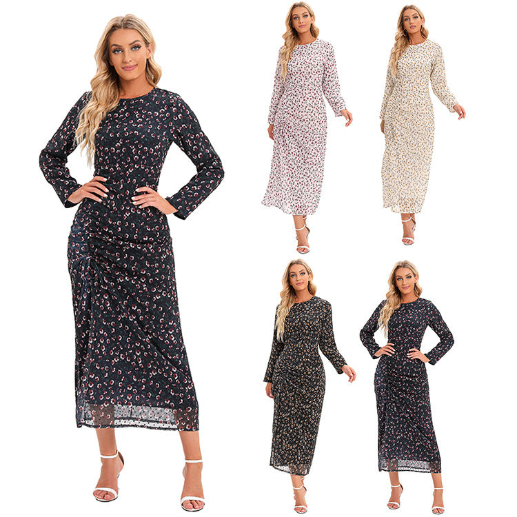 Muslim Fashion Hijab Dress Printed Abayas For Women