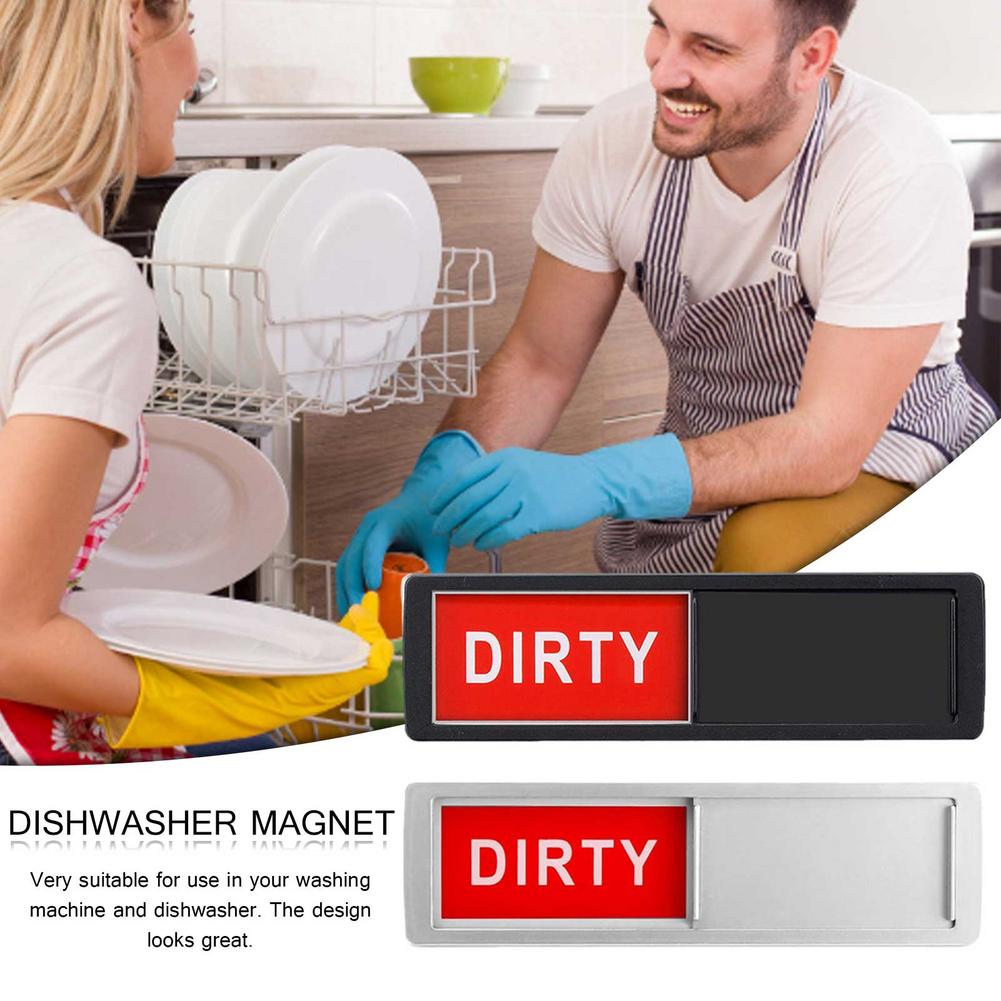 Room Cleaning Tips Cleanliness Signs Hotel Magnetic Signs Acrylic Dishwasher Magnet Clean Dirty Sign Home Room Decoration