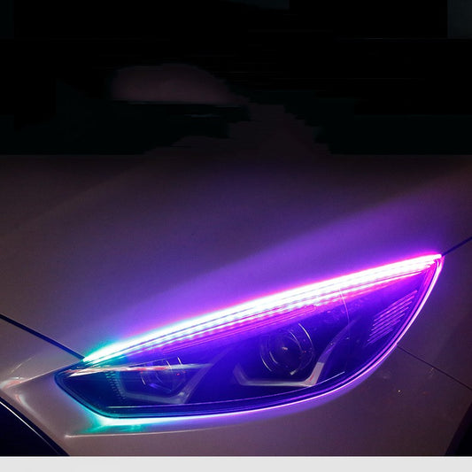 Colorful With Remote Control Streamer Turn Signal Universal LED Headlights
