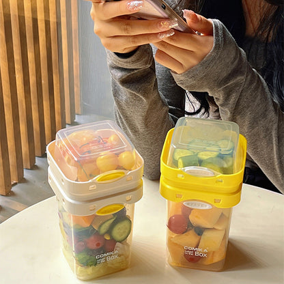 Salad Cup Light Food Fat Reduction Portable Take-out Cup Double-layer Lunch Box Yogurt Cup Oatmeal Cup Milkshake Cup