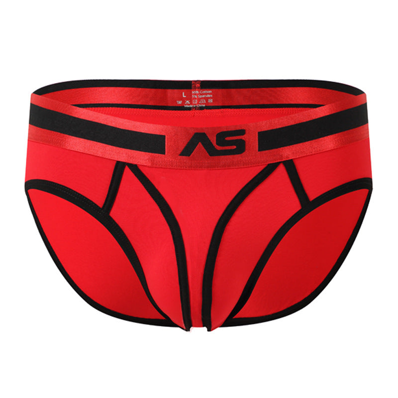 Men's Underwear Color Matching Low Waist Briefs