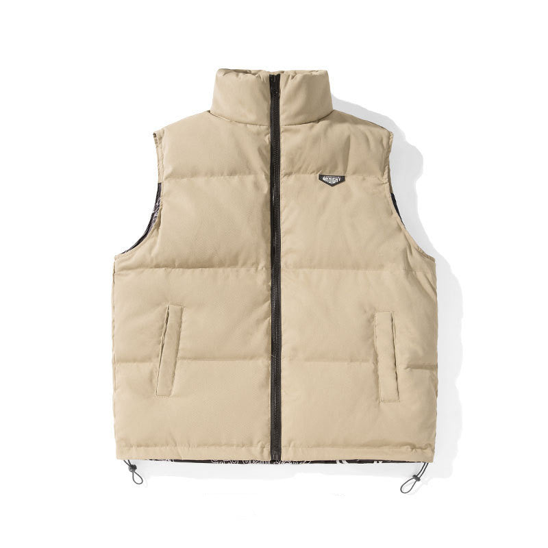 White Duck Down Vest Couple Wear On Both Sides