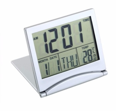 Discount square folding clock travel clock perpetual calendar gift electronic clock