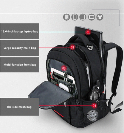 Men's Shoulder Anti-theft Multifunctional Backpack