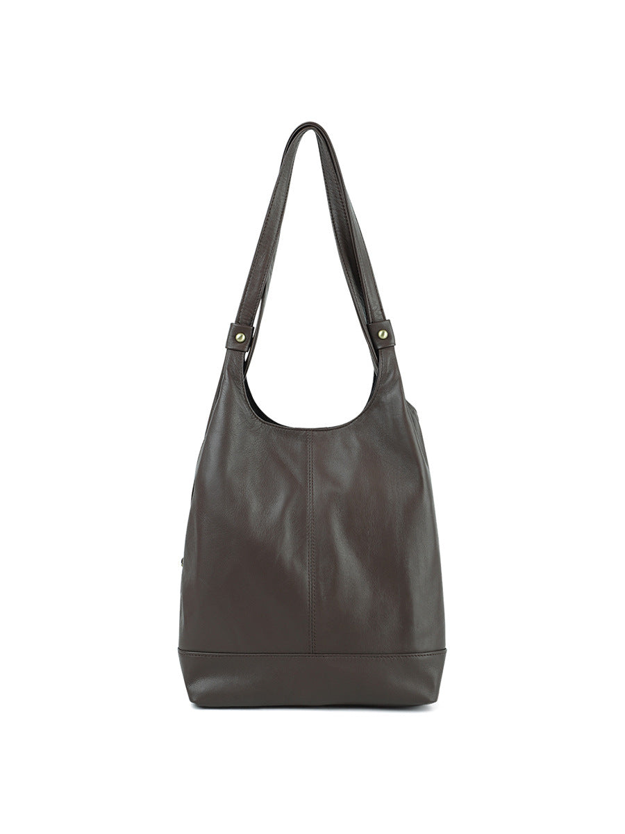Genuine Leather Simple Stylish And Versatile Portable Shoulder Bag