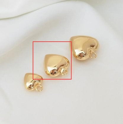 Real Gold Color-preserving Bright Heart Heart Shaped Pendant