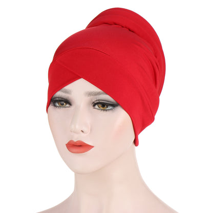 Muslim solid color turban hat