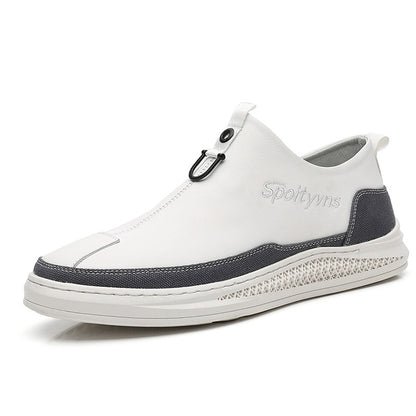 New Mens Leather Casual Shoes White Tenis Footwear For Men