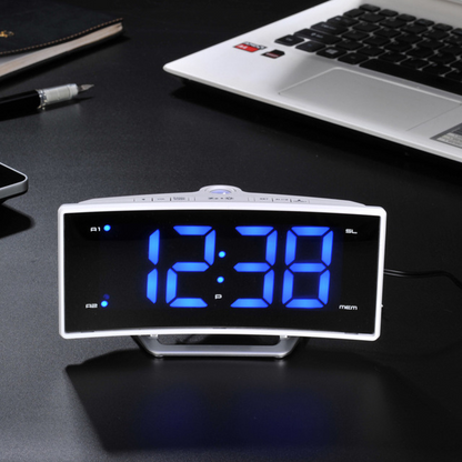 Curved Screen Projection Alarm Clock