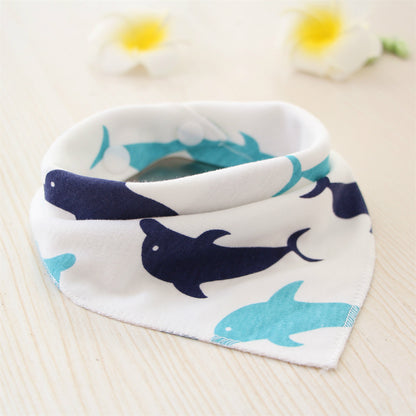 Baby Bibs Waterproof Triangle Cotton Cartoon Child Baberos Bandana Bibs Dribble Bibs Newborn Slabber Absorbent Cloth