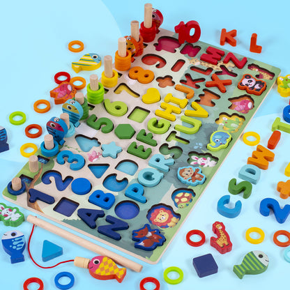 Children 3D Alphabet Number Puzzle Baby Colorful Geometric Digital Letter Educational Toy