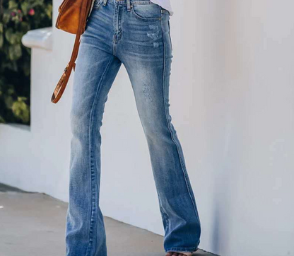 High-rise stretch bootcut jeans
