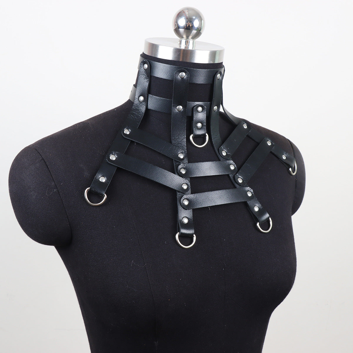 New Halloween Spider Web Leather Rivet Collar