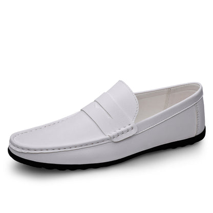 Summer Casual Leather Shoes Driving Flat Fashionable Outdoor Loafers