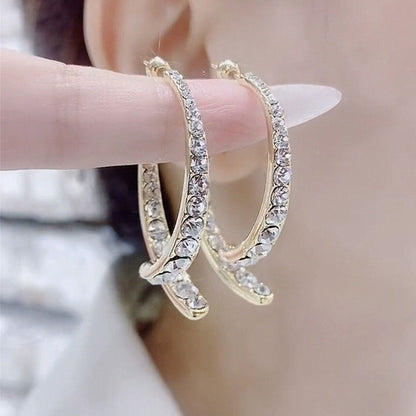 Geometric Eardrops High-grade Diamond Earrings
