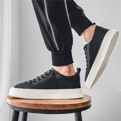 Sports Casual Platform Lace-up Leather Shoes