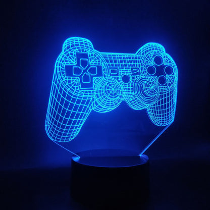 Gamepad 3D night light creative home lamp